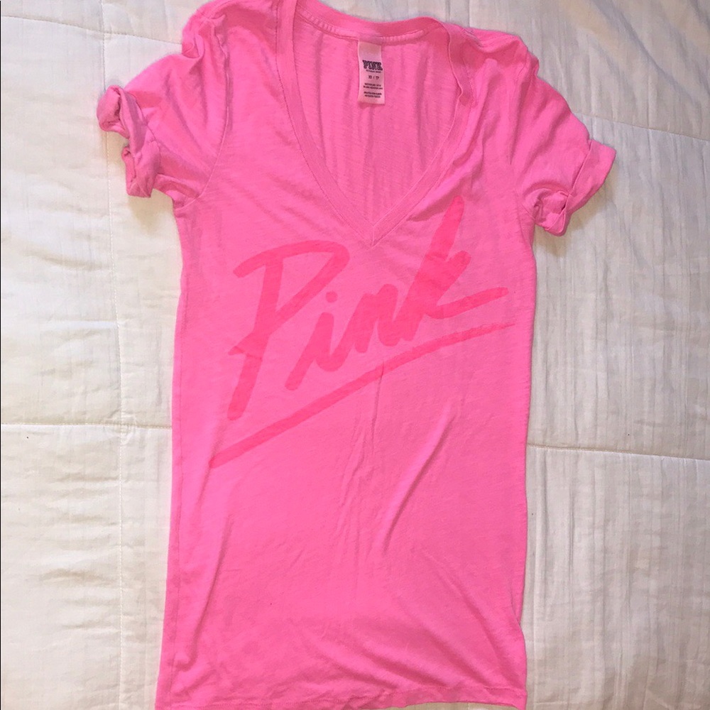 PINK Victoria secret form fitting t-shirt